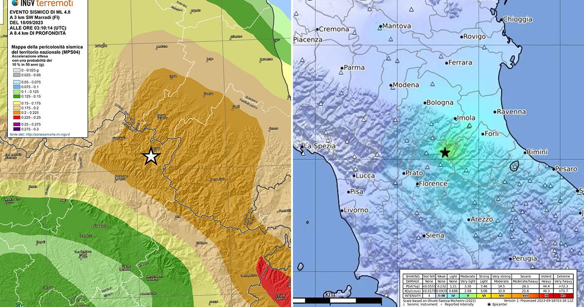 Terremoto di magnitudo 4.8 a Marradi sisma avvertito anche in